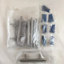 10 Amazon Basics Bar Cabinet Handle Pulls 3" Brushed Nickel w/Screws 5" Length