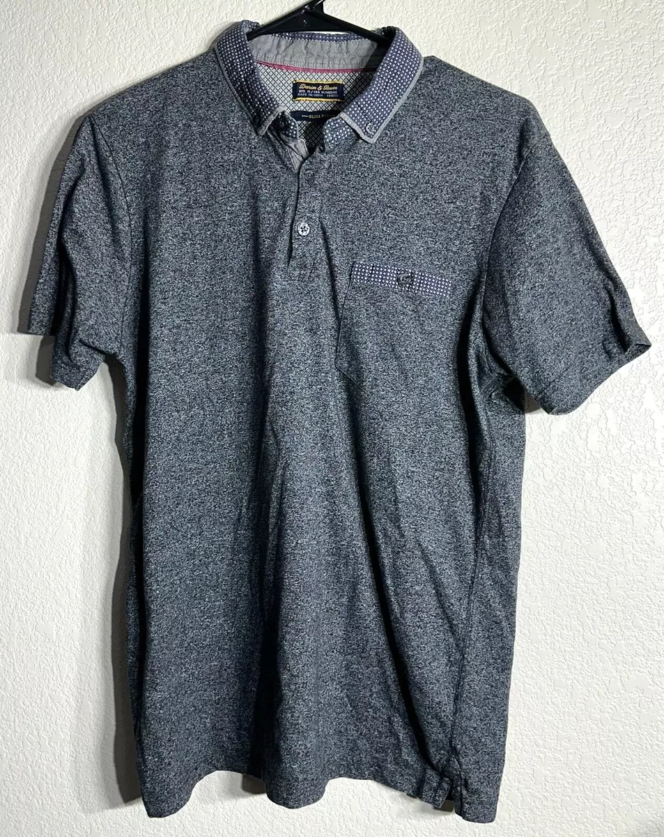 Denim and clearance flower polo shirts