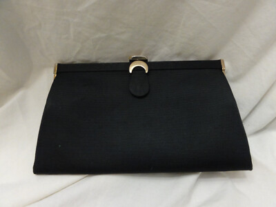 Vintage Loewe clutch bag cosmetic bag mini frame Black Canvis