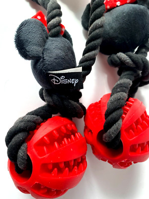 Minnie Maus Mouse Hundespielzeug Hundeball Zahnreinigung 24cm rot blau MT2006