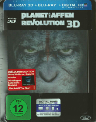 ''PLANET DER AFFEN - REVOLUTION'' SciFi Fantasy - 3D Blu-ray STEELBOOK Lenticular
