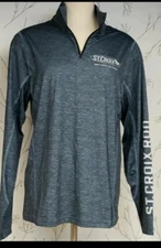 ST. CROIX rod Fishing 1/4 Zip Performance Shirt, Size LARGE