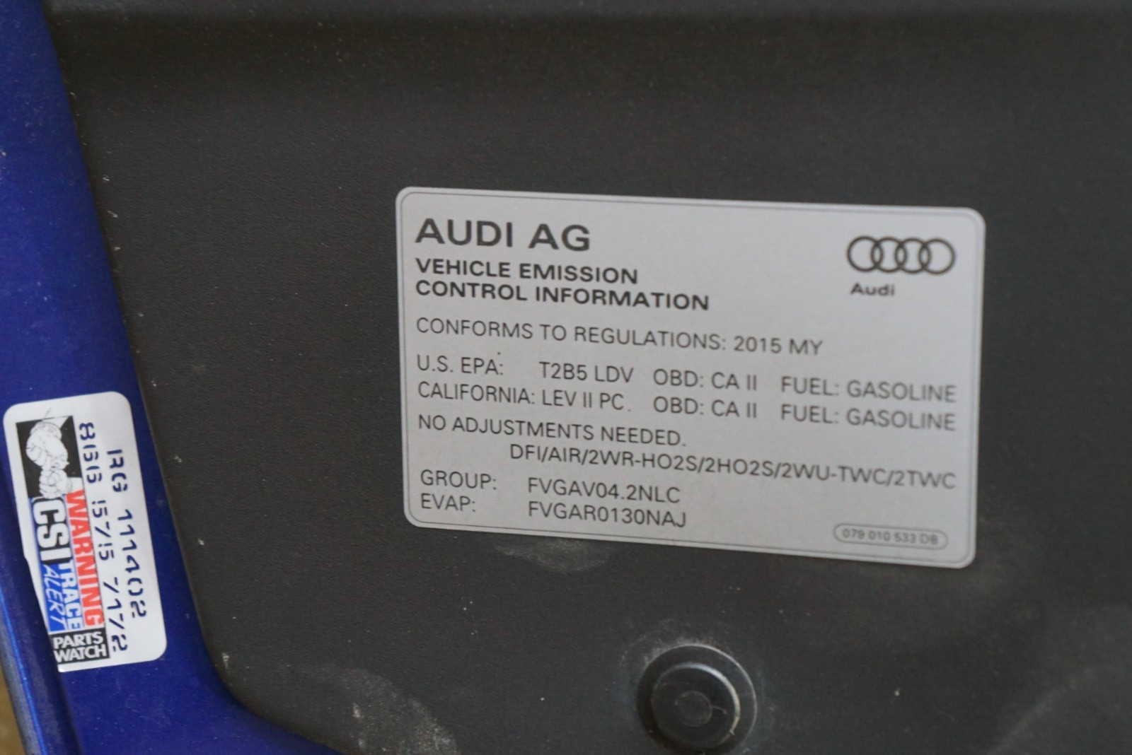 2008 - 2015 AUDI R8 COUPE REAR TRUNK LID GLASS LIFT GATE HATCH ASSEMBLY OEM