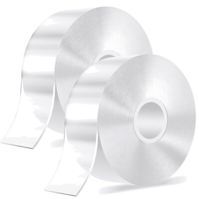 Doppelseitiges Klebeband Extra Stark Transparent 2 Rollen Nano Tape