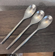 Studio William 18-10 Flateware 3-Spoons Large Matte Satin Finish Silver Stainles