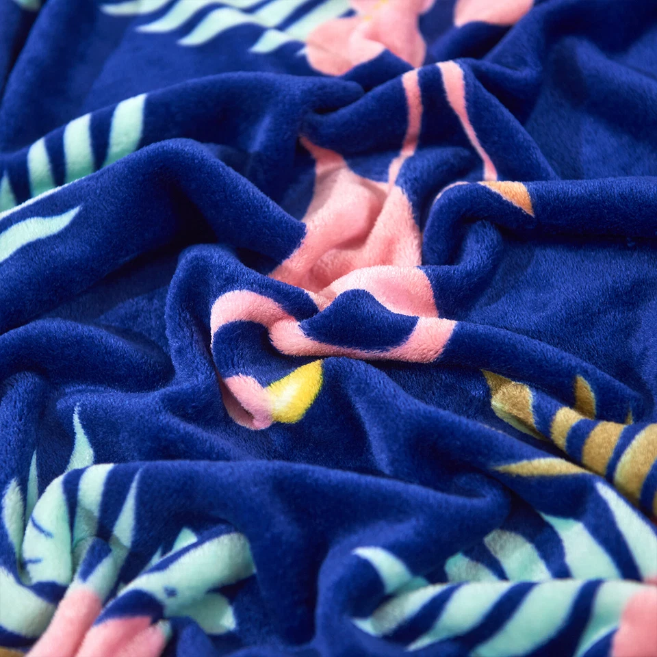 Microplush Fleece Flannel Blanket Throw- Lightweight & Ultra Soft Home 50x60 in - Image 3 of 4