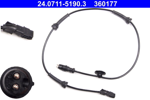 ATE 24.0711-5190.3 Sensor, wheel speed for ,RENAULT