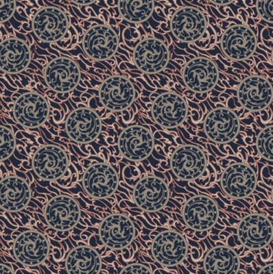 Korean Traditional Three Legged Crow Patterned Fabric made in Korea  BTHY