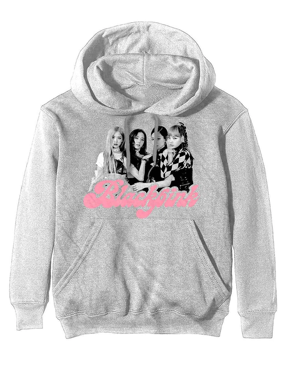 BlackPink Hoodie Photo Tee Band Logo new Official Unisex Off White Pullover  Size | eBay
