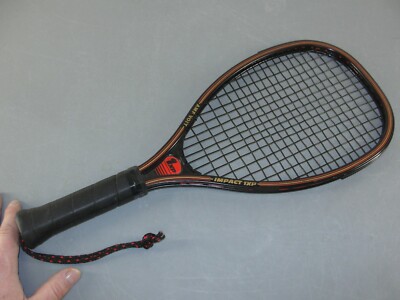 AMF VOIT RACQUETBALL RACQUET NEW VTG 70's IMPACT 1XP BLACK RED LEATHER ...