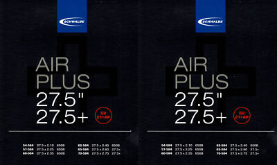 2x Schwalbe Schlauch SV21+AP 27.5 Zoll Plus (54/70-584) Air Plus