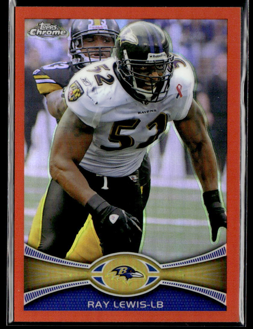 2012 Topps Chrome #25 Ray Lewis Orange Refractor #/399