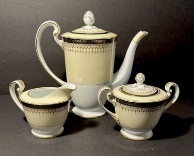 Noritake GOLDBEAM Mini Coffee Pot, Creamer, & Sugar - Rare, Occupied Japan