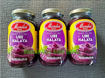 3 UBE HALAYA Purple Yam Jam Spread Monika Brand LOT 3 -12oz jars