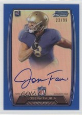 2013 Bowman Rookie Chrome Refractor Blue 23/99 Joseph Fauria #RCRA-JFA Auto 0c2