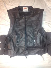 ICON Suzuki GSXR Regulator Leather Motorcycle vest 2X/3X Used Nice