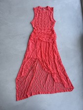 Free People Riviera Lace Midi Dress. Radiant Watermelon - Orange/Pink. Medium.