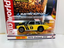 AUTO WORLD 1970 DATSUN 510 9 BRAND NEW on Card use on AFX, AURORA set