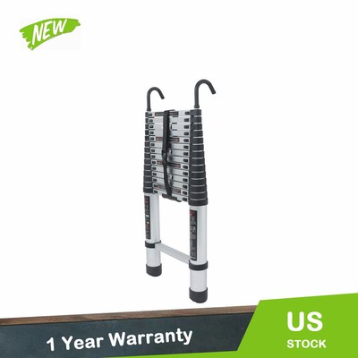 Aluminum Non-Slip Telescoping Ladder Extension Ladders Folding 14.5FT New