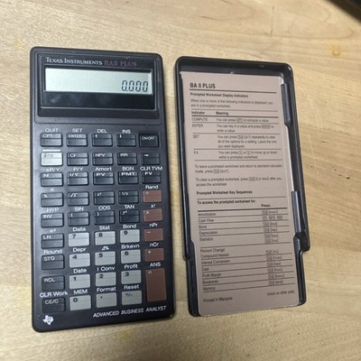 Texas Instruments BA II Plus Professional Financial Calculator Tested
