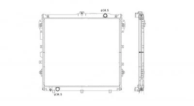 Радиатор для 07–09 Toyota Tundra 4,7 л V8 автоматический однорядный 16400–0F060 - Изображение 2 из 4