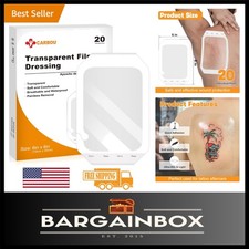 20-Pack of 6" x 8" Hypoallergenic Waterproof Bandages for Post-Surgery Tattoos
