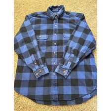 Field Stream Flannel Plaid Thick Material Button Up Mens Size Large