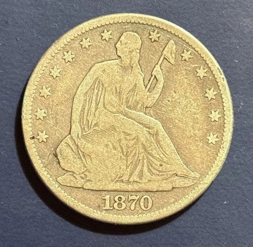 1870-P Seated Liberty Half Dollar — photo from the most recent tracked eBay sale