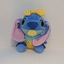 Baby Stitch Plush Yellow Pacifier, Diaper, Bow with polkadots cute Good Blue