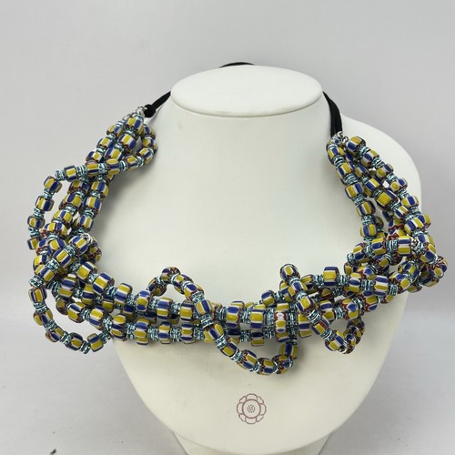 Dries Van Noten Womens Embellished Multi Strand Beaded Necklace Multicolor