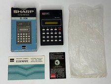 Sharp Vintage Calculator Elsi Mate EL-206 in Box With Booklet - Tested Working