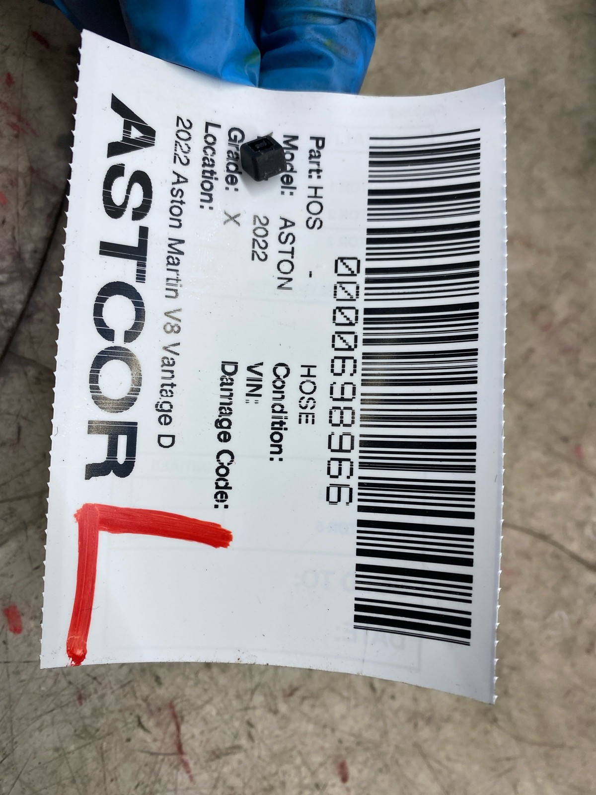 2022 Aston Martin V8 Vantage Degas Hose Pipe Tube KY63-8C350-AA Oem