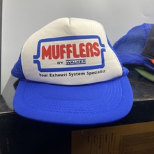 Vintage Mufflers By Walker - Adjustable Trucker Mesh back blue trucker hat