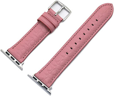 Coach Pink Leather Watch Band with Silver Hardware Coach Perry Silver Dial Pink Leather Strap Watch for Women main image 2