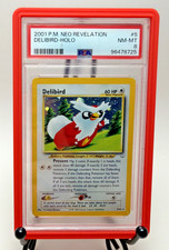 Delibird PSA 8 Neo Revelation Holo 2001 5/64 Pokemon TCG  **WITH** GradedGuard on eBay