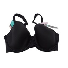 NEW Bali One Smooth U Ultra Light Minimizer Underwire Bra Black Size 36D Neutral