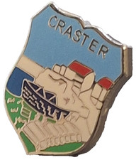 Craster Village Small Pin Badge Northumberland