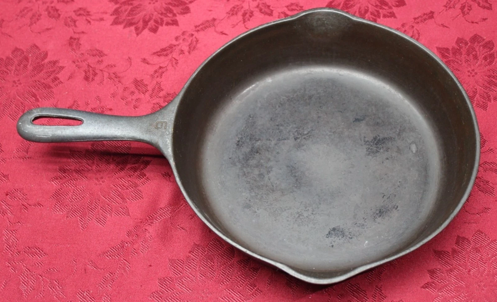 Antique Unmarked Wagner ? No. 6 N Cast Iron 9 Inch Skillet