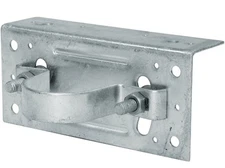 Midwest Air Tech Adjustable 2-3/8 in. Steel Fence Post Adapter Clamp 328598C