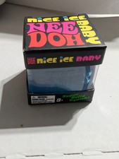NeeDoh Nice Ice Baby Authentic Sensory Squishy Mini Cube Toy - Blue - New in Box