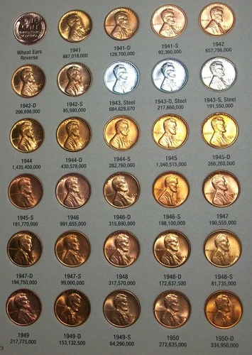 1941 - 1958-P,D,S SET CHOICE/GEM BU WHEAT CENTS - SUPER NICE CLEAN COINS - PICS!