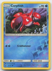 Corphish 24/111 Crimson Invasion Reverse Holo