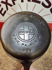 "Fully Restored" GRISWOLD Cast Iron Skillet 8" Large Logo 699 Seasoned Flat