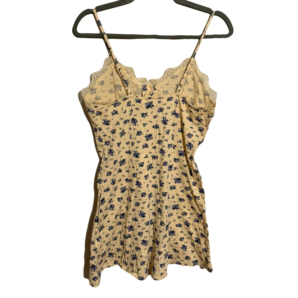 Mini Vestido Victorias Secret Cottagecore Sin Mangas Floral Borde de Encaje Pequeño Foto 2 de 4