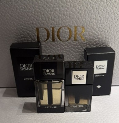 Dior Homme Intense 10 ml Mini & Homme Parfum 7,5 ML Mini Both Splash New in Box