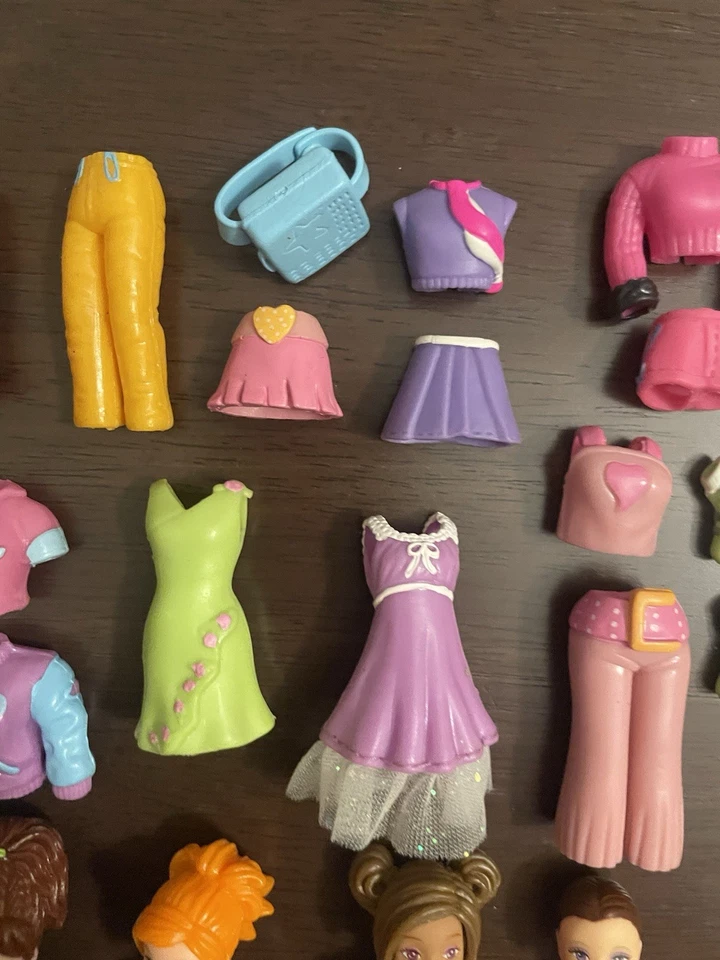 Vintage Polly Pocket Lot With Clothes And Dolls 20 Piece Vtg Toys - Image 4 of 4