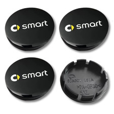 Mozzo copricerchio centrale in lega x4 per Smart Fortwo Forfour Roadster 56mm nero