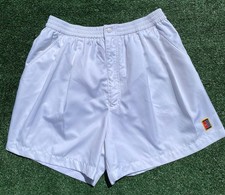 VTG 90  s Nike Tennis Challenge Court Agassi White Pleated Shorts Men  s SZ Large