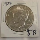 1922 Peace Dollar $1 Silver Coin 0.9 Fineness Uncertified US Collectible