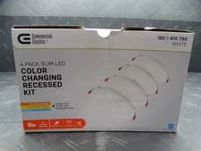 Commercial Electric LED 6in Round Adj Color Temp Canless Recessed Light 4-Pack